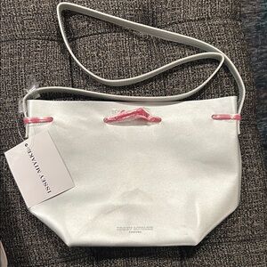 Issey Miyake White and Pink Shoulder Bag